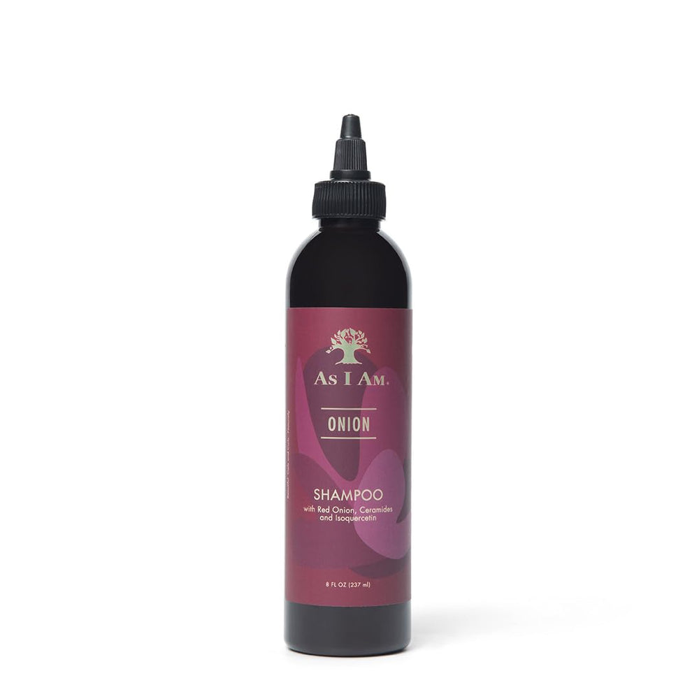 As I Am shampoo cebolla roja, botella-vertido, limpieza suave y sin sulfatos