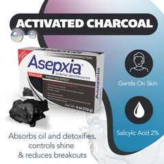 Asepxia barra jabón purifica la piel y deja sensación fresca