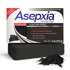 Asepxia barra jabón salicílico y carbón activado para limpieza de poros