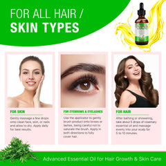 ATOANY Aceite de Romero aplicado en la piel para hidratación suave y cómoda.