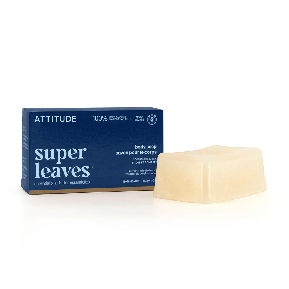 ATTITUDE barra jabón cuerpo natural origen, cuidado suave para toda la familia.