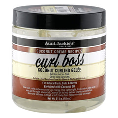 Aunt Jackie's Curl Boss Coco Gel, botella: definición y brillo para rizos naturales