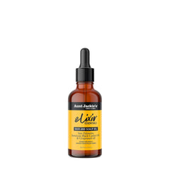 Aunt Jackie's Elixir Essentials, botella del producto, nutrición intensiva para el cuero cabelludo.