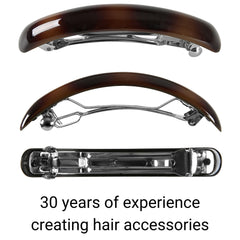 Aurora Pin clip de pelo tortuga negro para recogidos rápidos y firmes