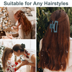 Pinza rectangular Auseibeely, agarre fuerte para todo tipo de cabello.