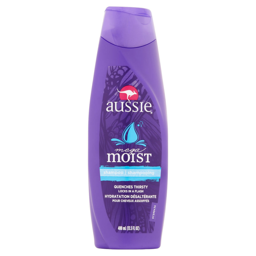 Champú Aussie Mega Hidratante en botella para cabello sediento y suave