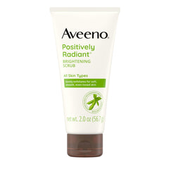 Aveeno Positively Radiant exfoliante diario en tubo de 2 onzas para uso suave