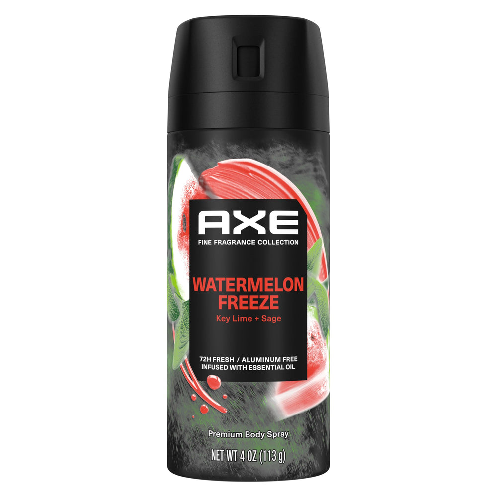 AXE Watermelon Freeze: lata cerca de la apertura para frescura instantánea.