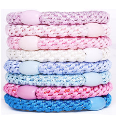 AXEN gomas para cabello elásticas, juego de 8 piezas, ideal para moños duraderos.