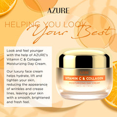 Azure Cosmetics Vitamina C y Colágeno, textura cremosa que hidrata todo el día