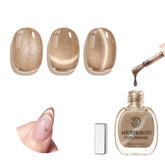 AZUREBEAUTY Esmalte nude marrón con imán para acabado elegante y secado rápido.