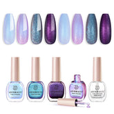 AZUREBEAUTY Esmalte holográfico de cuatro colores para uñas llamativas