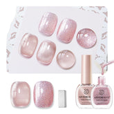 AZUREBEAUTY esmalte ojo de gato rosa brillo para uñas elegantes