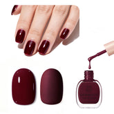 AZUREBEAUTY Esmalte rojo oscuro con secado rápido para un acabado brillante.