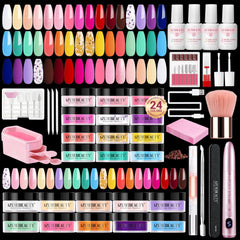 AZUREBEAUTY kit completo para uñas con polvo de inmersión y colores brillantes para un acabado profesional.