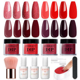 AZUREBEAUTY kit polvo de inmersión 4 colores para manicura vibrante