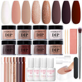 AzureBeauty kit de uñas inmersión 8 colores para resultados duraderos