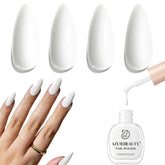 AZUREBEAUTY Esmalte de uñas blanco cálido en frasco con acabado suave