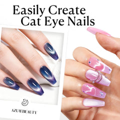 AZUREBEAUTY set ojo de gato agujero negro: efecto dramático en uñas.