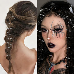 Pinzas para cabello emo metal plateadas de BADAO para trenzas rápidas.