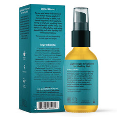 Badger Aceite de Argán para el cabello, frasco de vidrio y uso cómodo.
