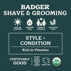 Pomo Badger muestra peinados clásicos o texturizados sin grasa.