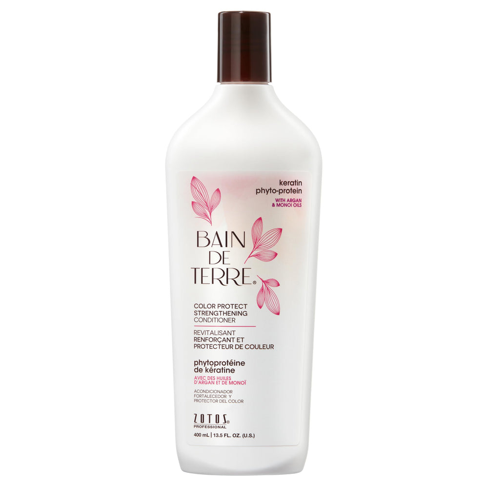 Bain de Terre Keratin Phyto-Protein Acondicionador botella fortalece y suaviza el cabello