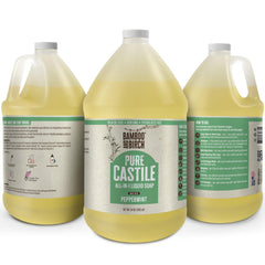 Bamboo and Birch Botella recargable de Castilla para limpieza suave