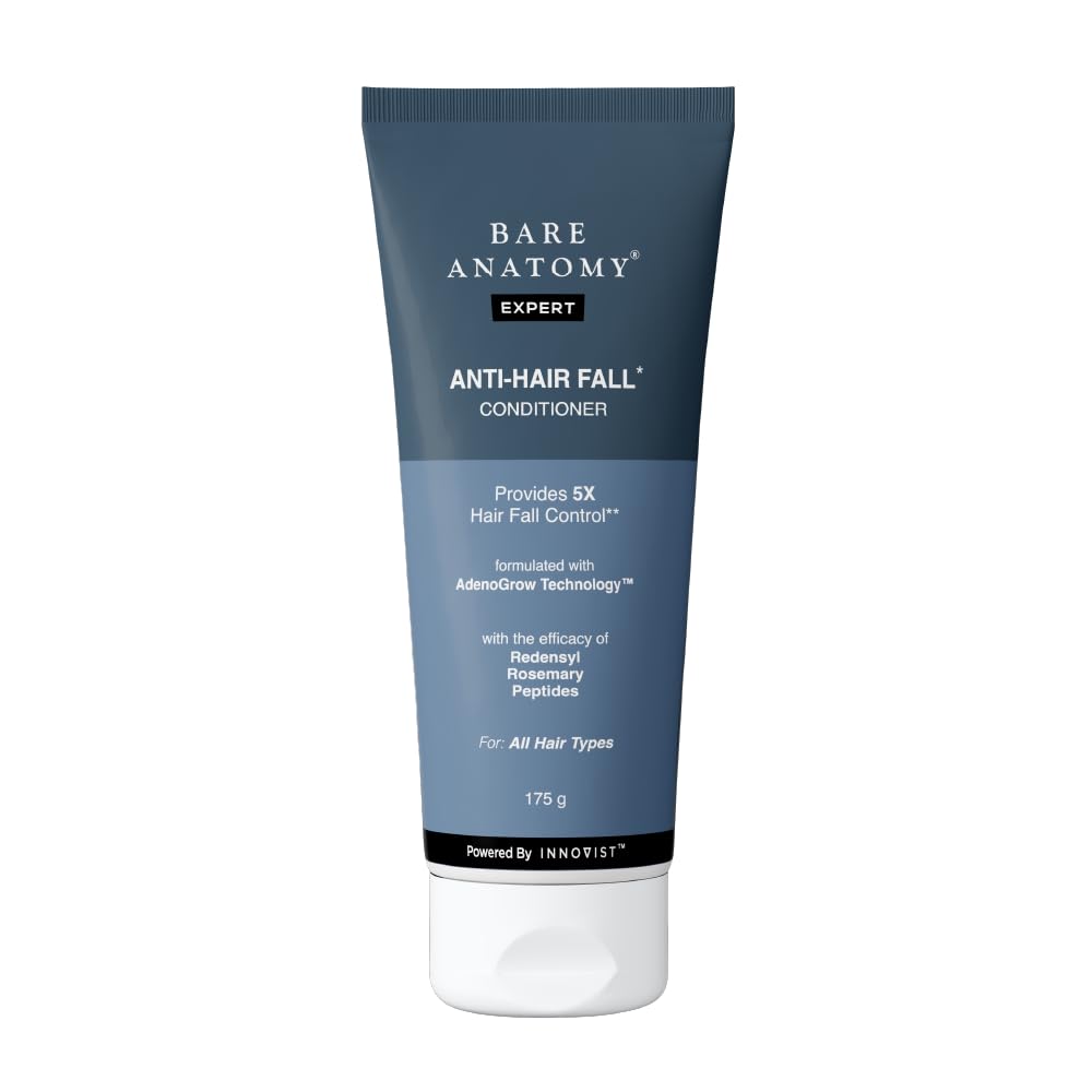 Bare Anatomy Acondicionador Anti-Caída en botella para suavizar y fortalecer el cabello.