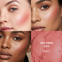 bareMinerals blush textura ligera y sedosa para un acabado luminoso.