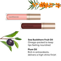 bareMinerals Mineralist brillo labial Serenity, acabado no pegajoso para uso diario.