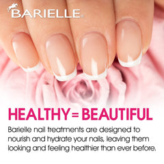Barielle crema fortalecedora de uñas, apta con esmalte para evitar desgaste.