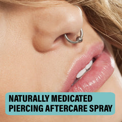 BASE LABORATORIES limpiador de piercings para orejas, spray suave para higiene.