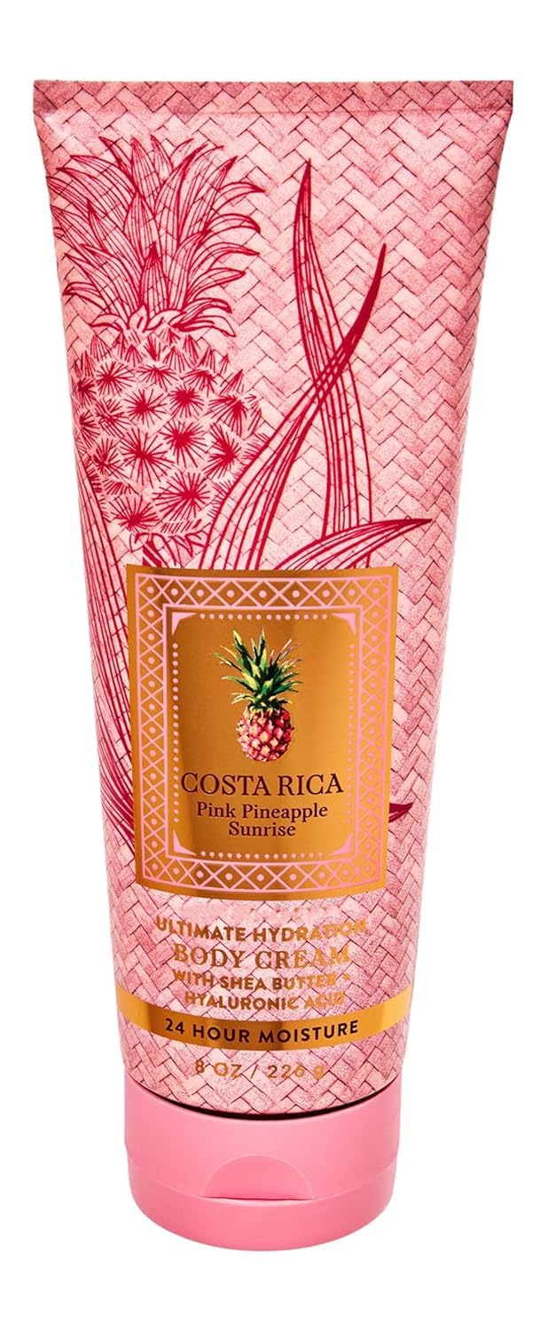 Bath & Body Works crema corporal Amanecer Piña Rosa Costa Rica, hidratación suave para piel suave