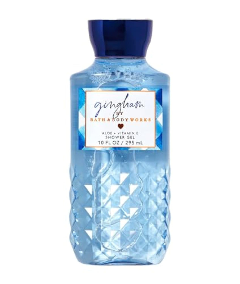 Bath & Body Works Gingham gel de ducha en botella, fragancia fresca para uso diario.