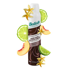 Batiste champú en seco para cabello oscuro, refresca raíces y añade cuerpo natural.