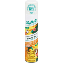 Batiste Champú en seco Tropical, botella pulverizada, aroma exótico que refresca sin agua.