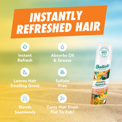 Batiste Champú en seco Tropical, añade textura y volumen al peinado.