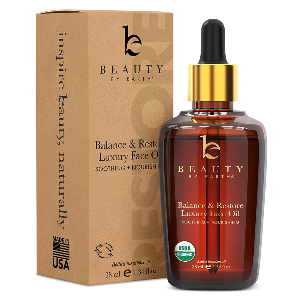 Beauty by Earth aceite facial equilibrante en botella para piel equilibrada