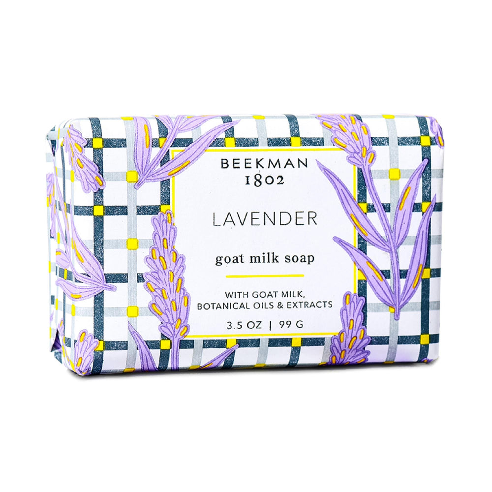 Beekman 1802 Jabon leche de cabra lavanda, espuma cremosa para manos y cuerpo.