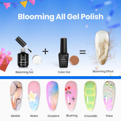 Beetles Blooming Gel para uñas genera flores con facilidad.