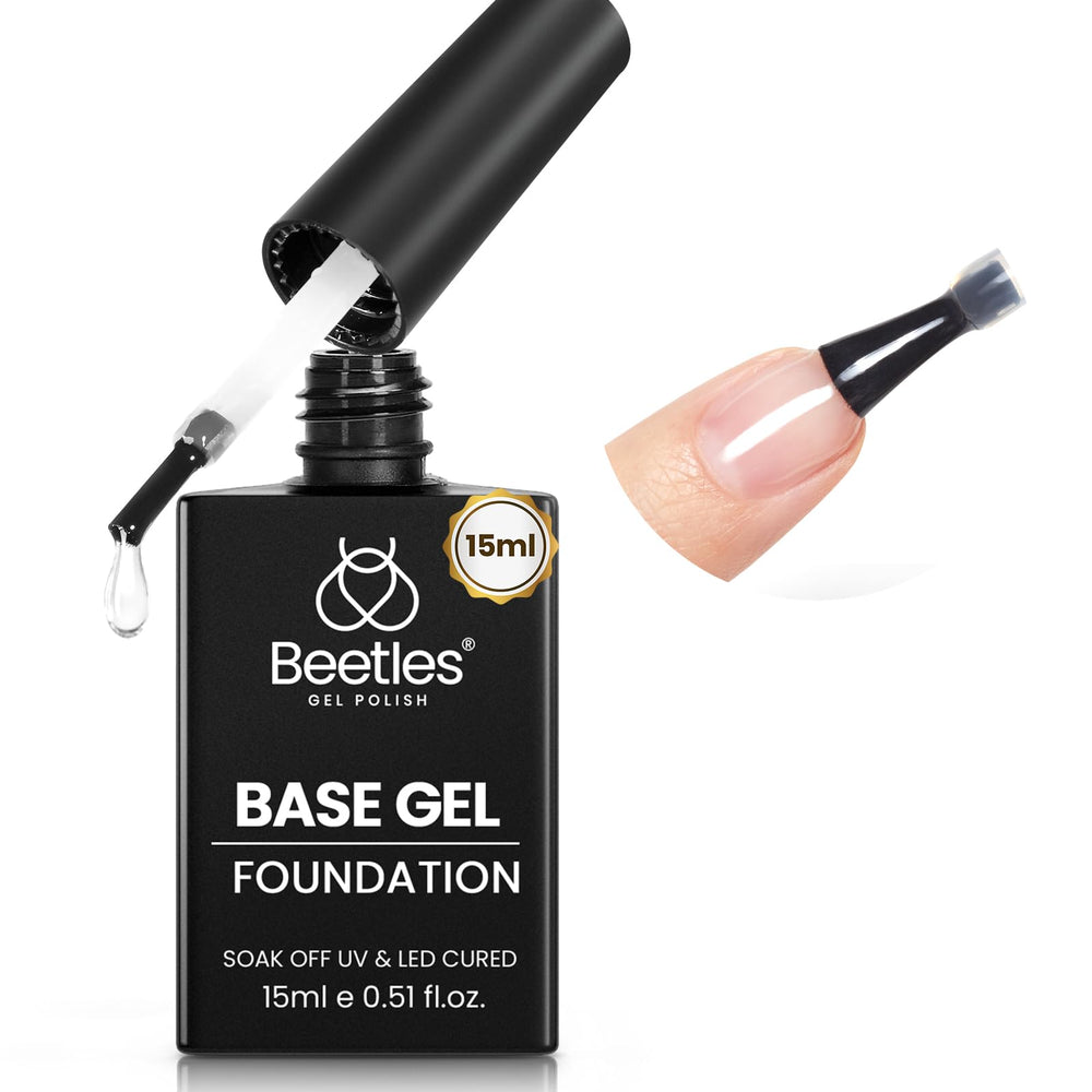 Beetles Capa Base brillo para uñas con acabado suave en LED