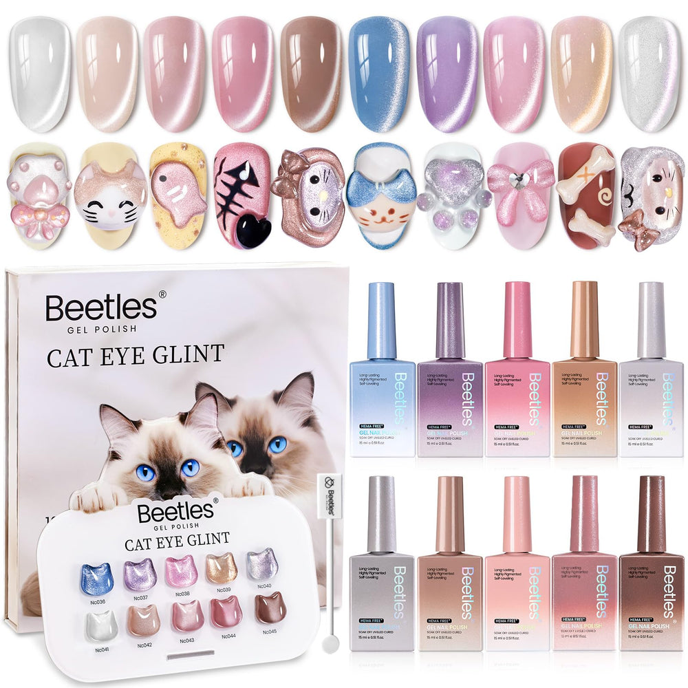 Beetles Esmalte Ojo de Gato azul con brillo suave para diario