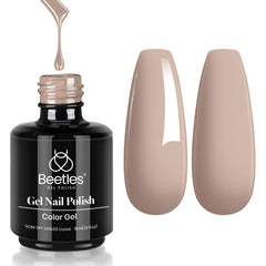 Beetles Kim marrón 15 ml: esmalte gel para uñas con acabado natural y brillo duradero.