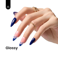 Beetles Navy Blue Gel, efecto lujoso y acabado gel brillante.