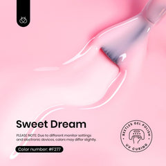 Beetles Esmalte Gel rosa jelly, efecto translúcido para un acabado delicado.
