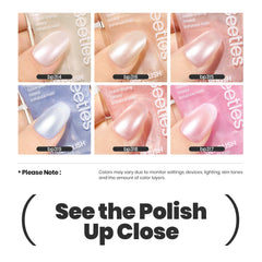 Beetles Esmalte perlado champagne con efecto sirena glamuroso.