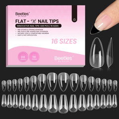 Beetles Flat-X Puntas de almendra en forma coffin; ajuste cómodo y sin levantamiento