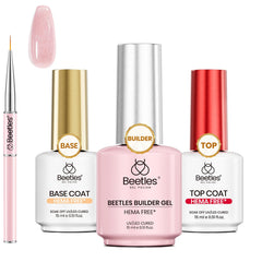 Beetles gel de construcción rosa glitter: gel rosado con brillo para uñas deslumbrantes.
