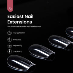 Beetles Gel Nail Tips, forma cuadrada preformados para ajuste cómodo.